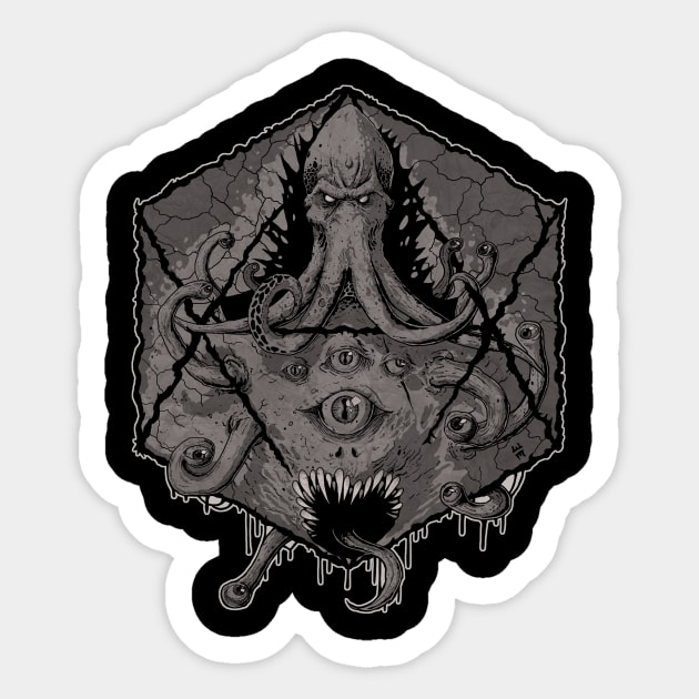 D20, Always Watching Sticker by Erikillustrations